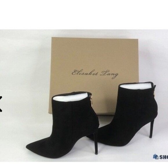 New Elisabet Tang Black stiletto bootie, Heels Size 8 - Picture 1 of 6